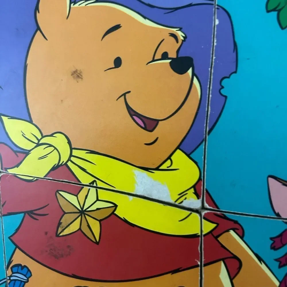 Vintage Disney Winnie the Pooh Wooden Toddler Puzzle